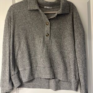 Cropped Gray Women's Sweater